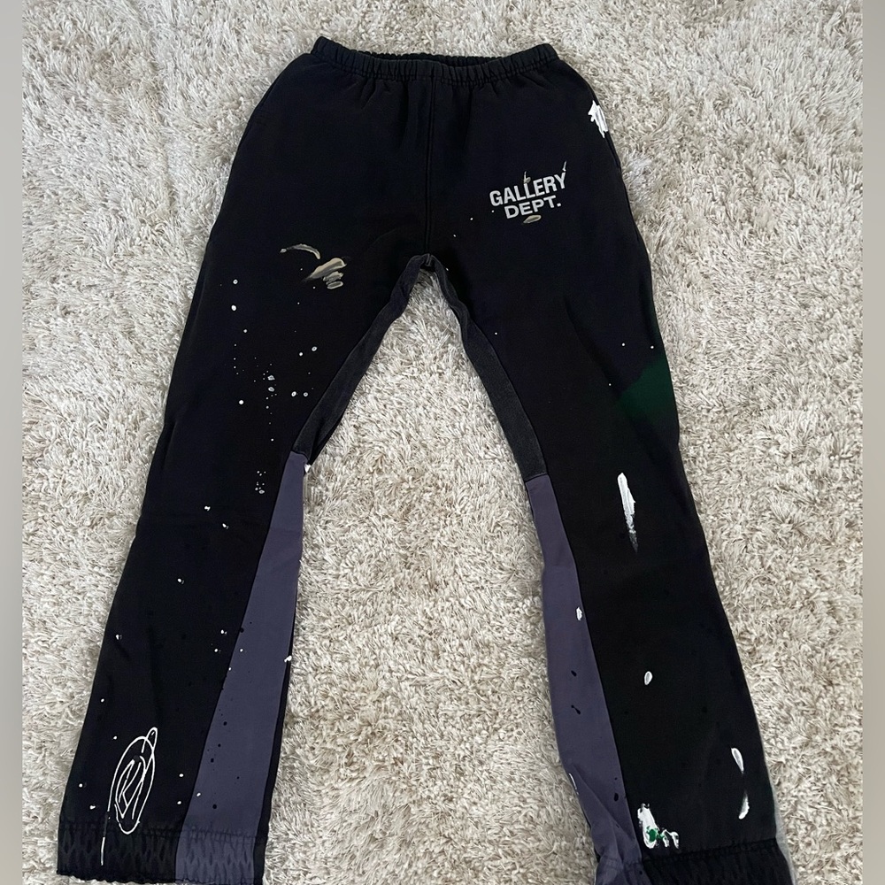 Gallery Dept. Painted Flare Sweatpants Washed Black